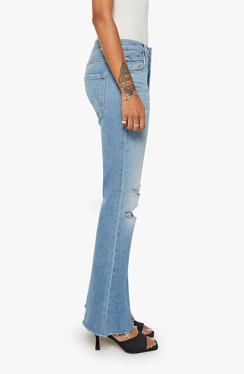 MOTHER Ripped Flare Jeans, Alternate, color, Chaos Is Calling