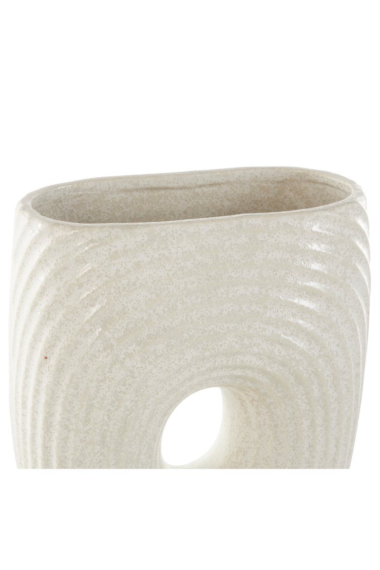 Textured Ceramic Vase, Alternate, color, WHITE