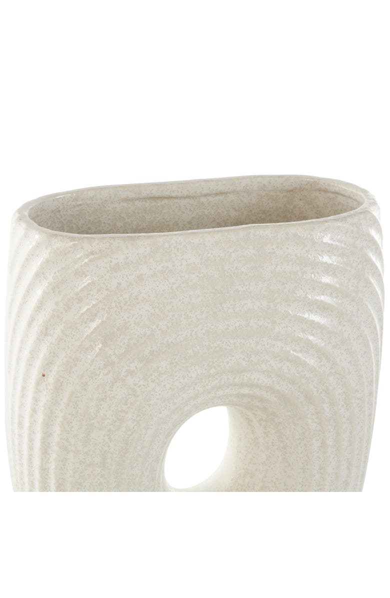 GINGER BIRCH STUDIO Textured Ceramic Vase, Alternate, color, White