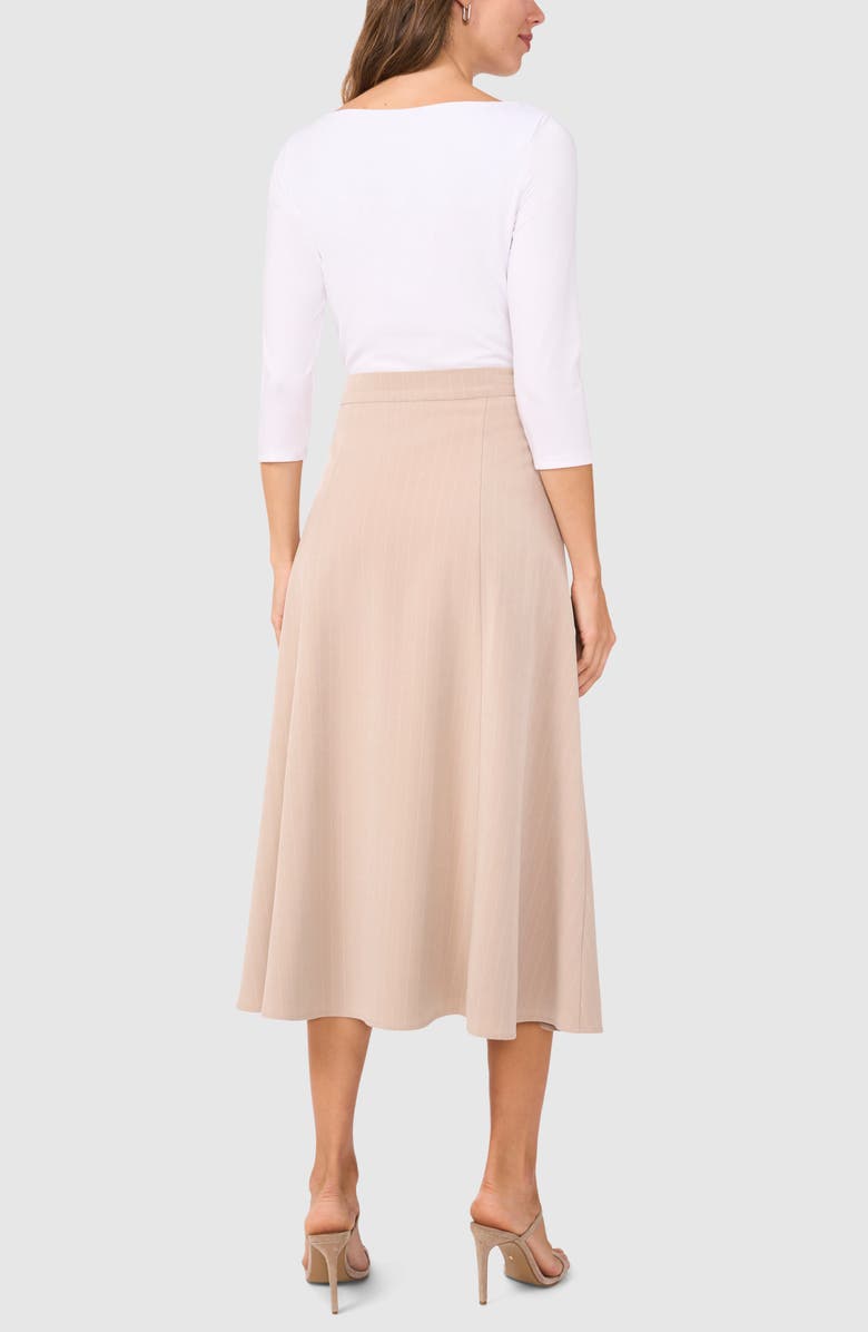Halogen<sup>®</sup> Pinstripe Midi Skirt, Alternate, color, Taupe