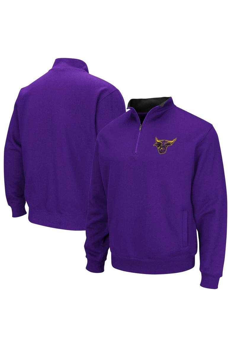 Men's Colosseum Purple Minnesota State University Mankato Tortugas Quarter-Zip Sweatshirt, Main, color, Purple