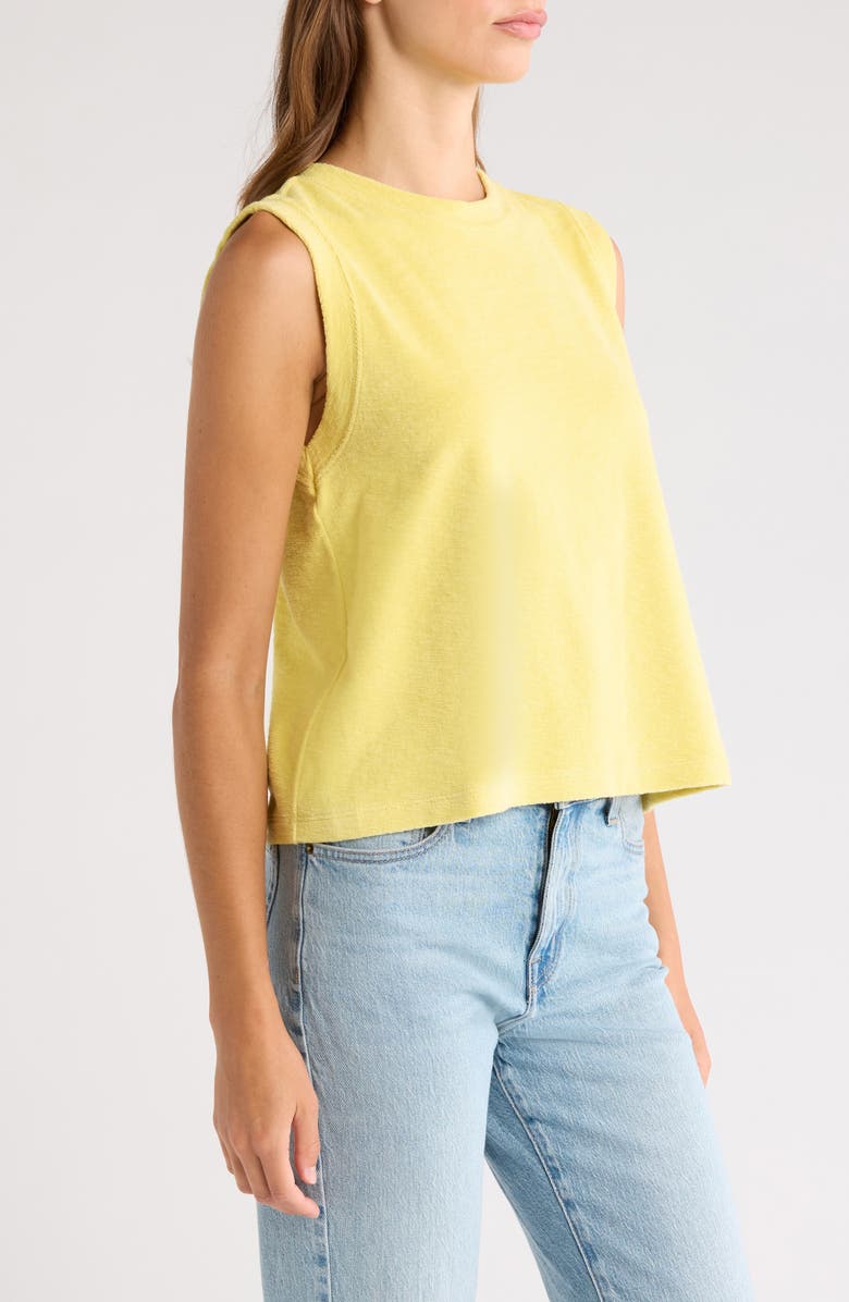 Nation LTD Nara Cotton Muscle Tank, Alternate, color, Citrus Yellow