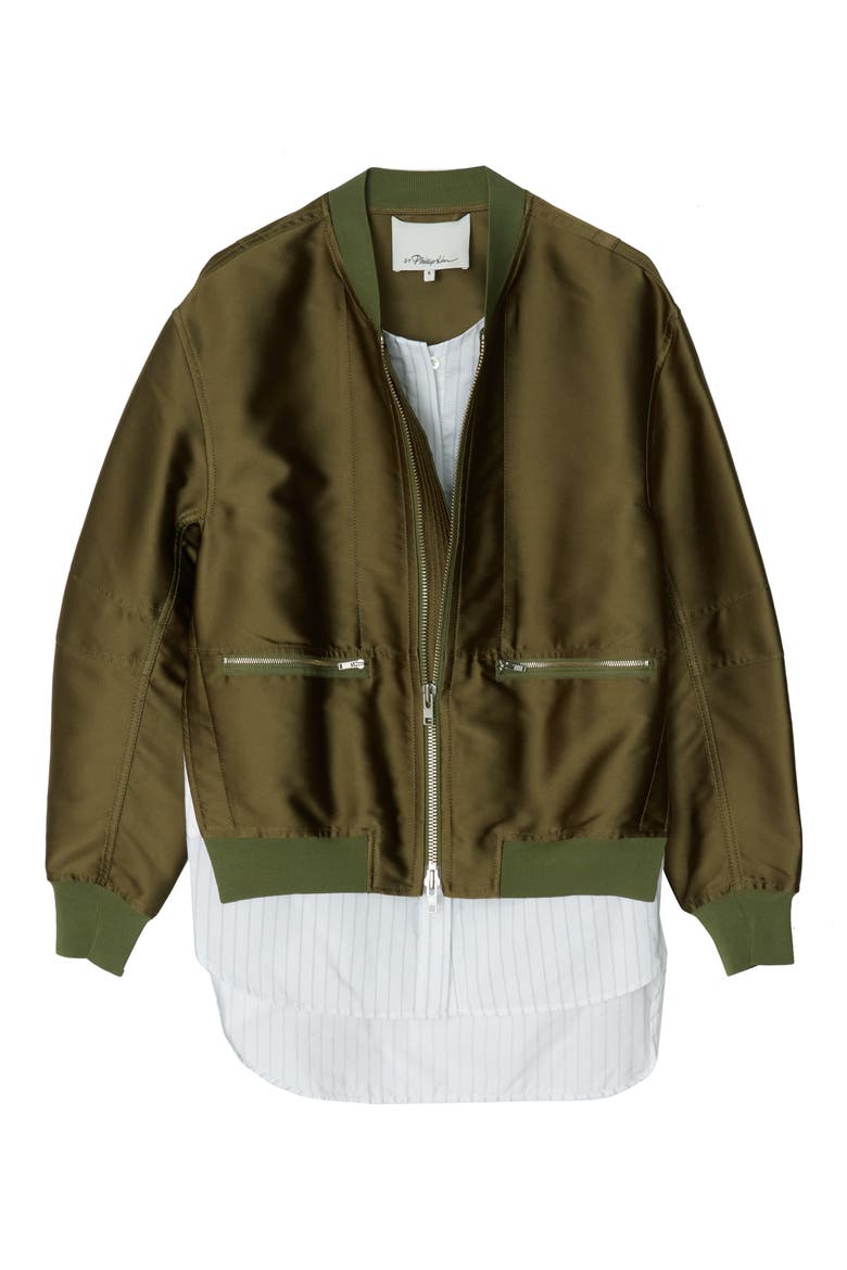 Bomber Jacket, Alternate, color, EVERGLADE