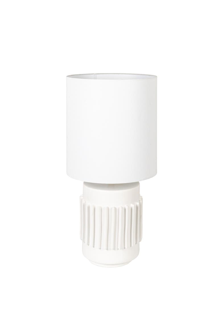 Table Lamp with Raised Design, Main, color, White
