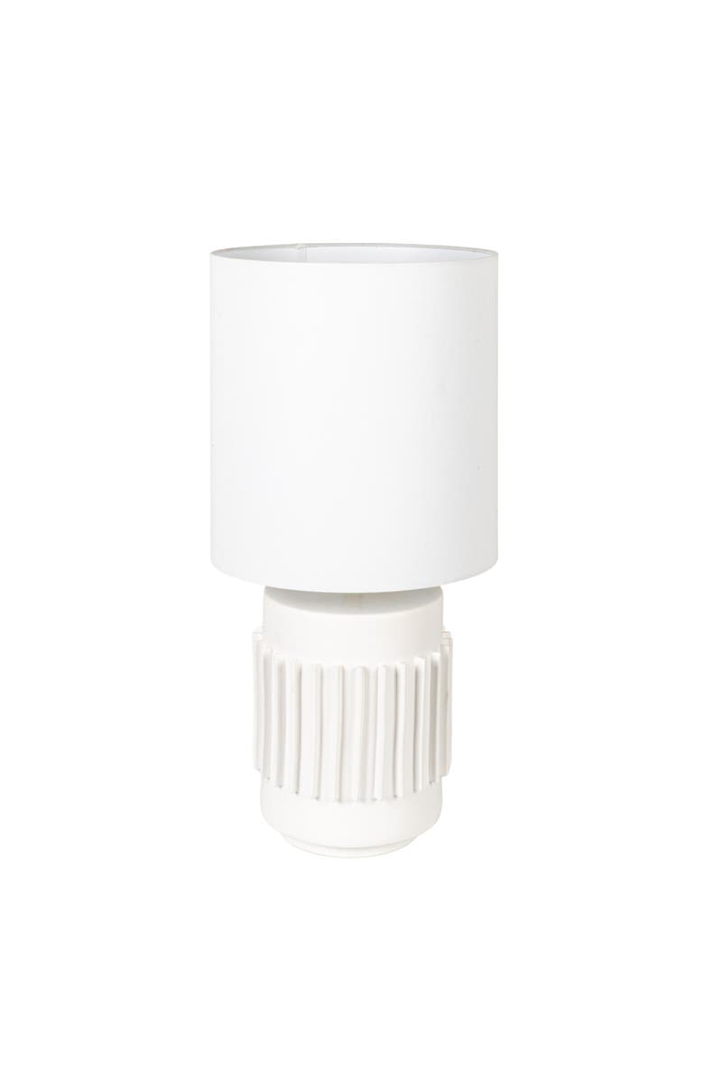 Olive Grove Table Lamp with Raised Design, Main, color, White