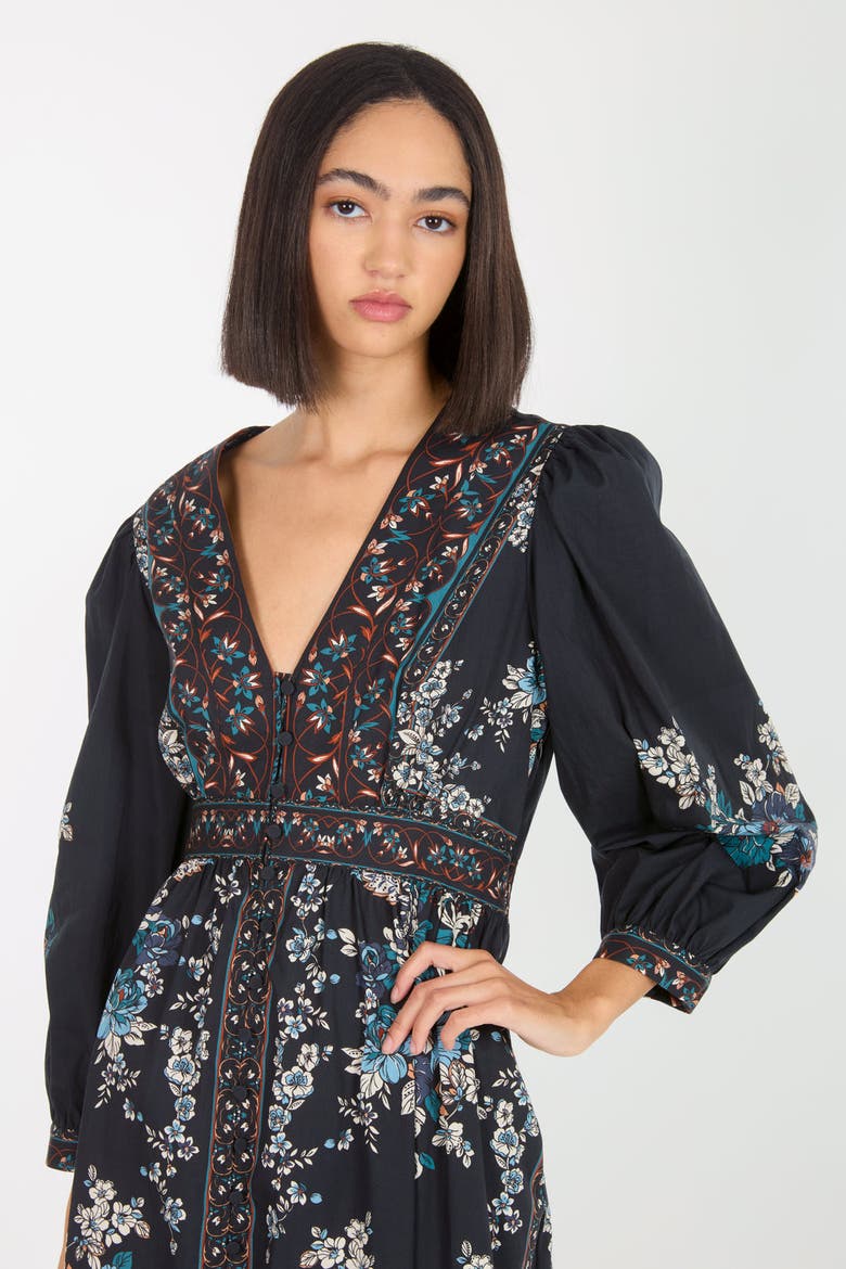Zaria Dress, Alternate, color, Dark Navy Floral