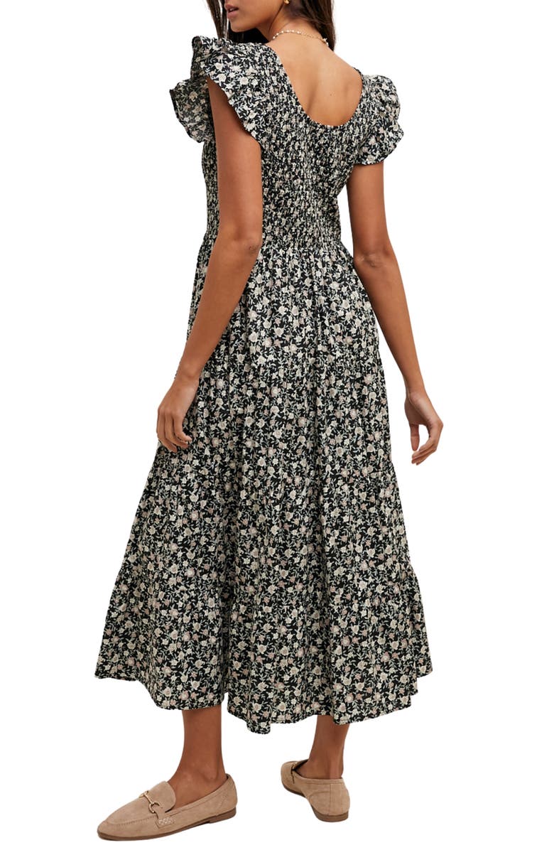 WISHLIST Floral Maxi Dress, Alternate, color, Black/ Mink