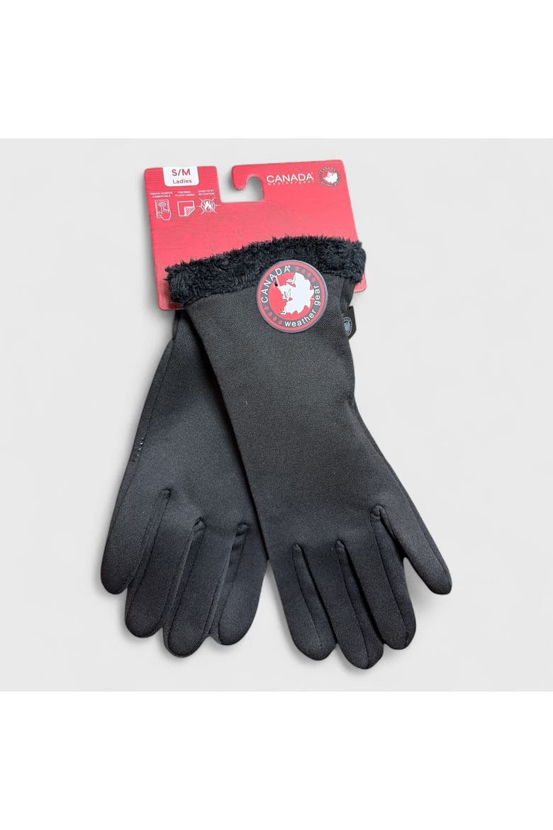Women's Softshell Touchscreen Gloves, Alternate, color, Black