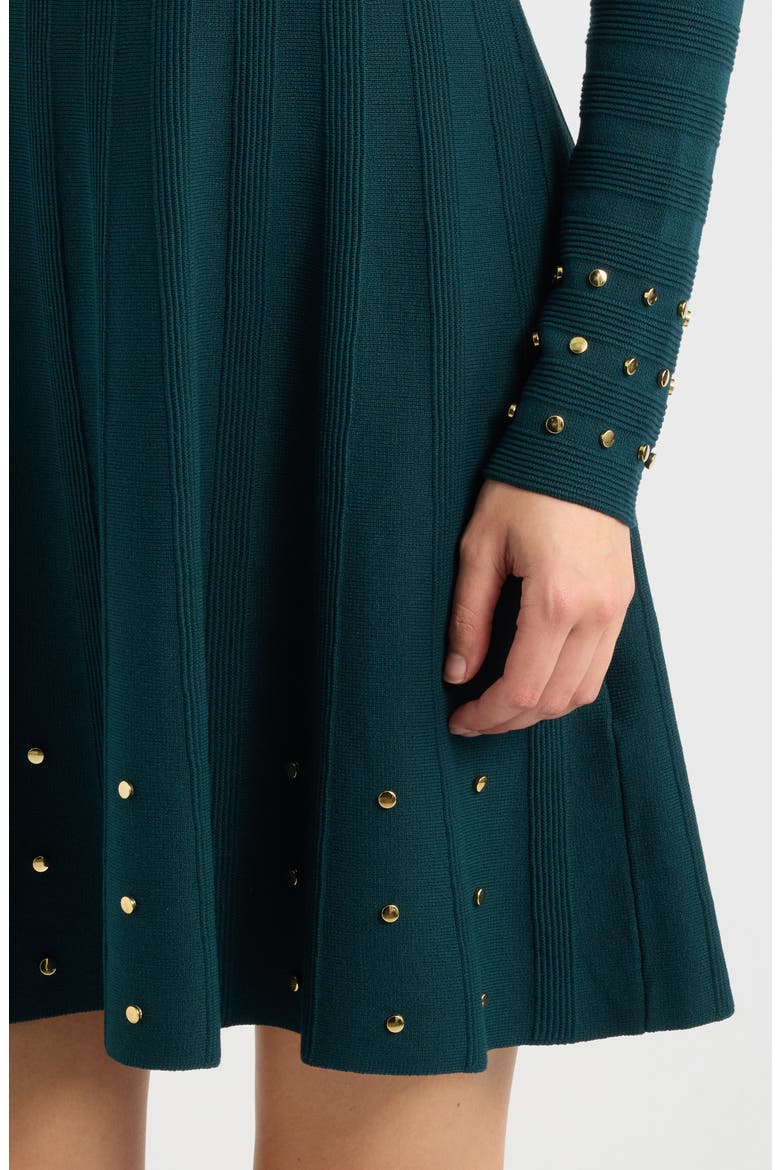 Stud Ottoman Long Sleeve Sweater Dress, Alternate, color, HUN