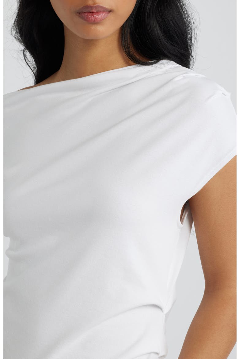 Asymmetric One-Shoulder Top, Alternate, color, WHITE