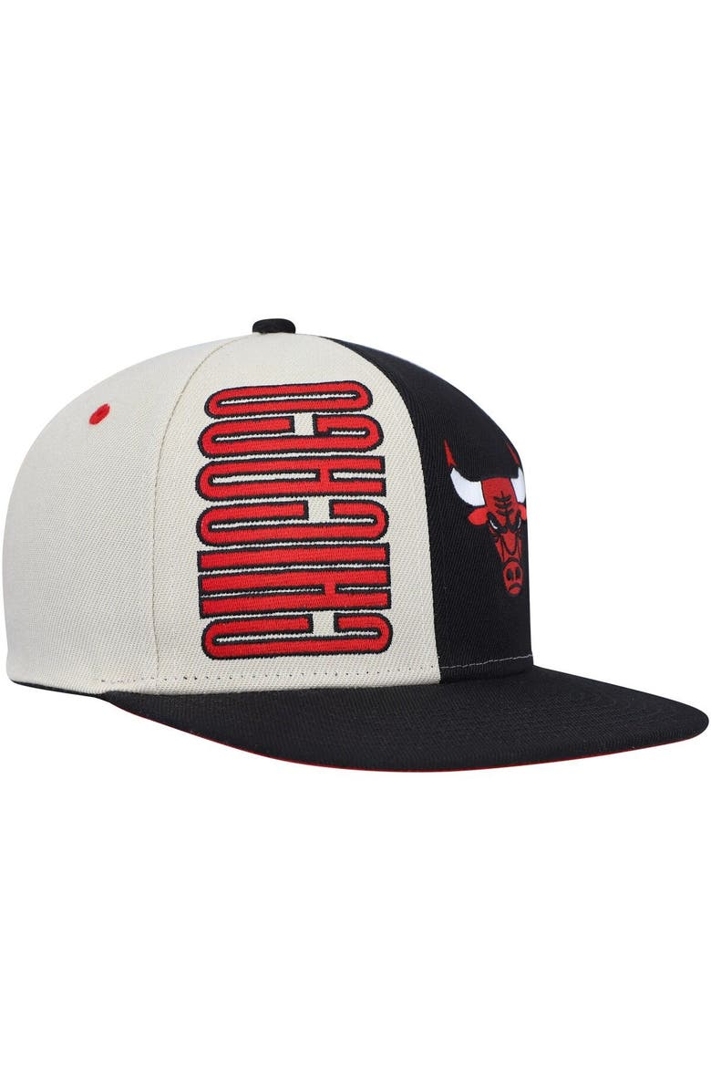 Mitchell & Ness Men's Mitchell & Ness Cream Chicago Bulls Hardwood Classics Pop Snapback Hat, Alternate, color, 