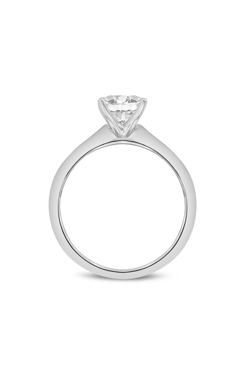 LuvMyJewelry Rhea Princess 14K Gold Princess Cut Lab Grown Diamond Classic Solitaire Ring - 1.25 Ct, Alternate, color, 14K White Gold