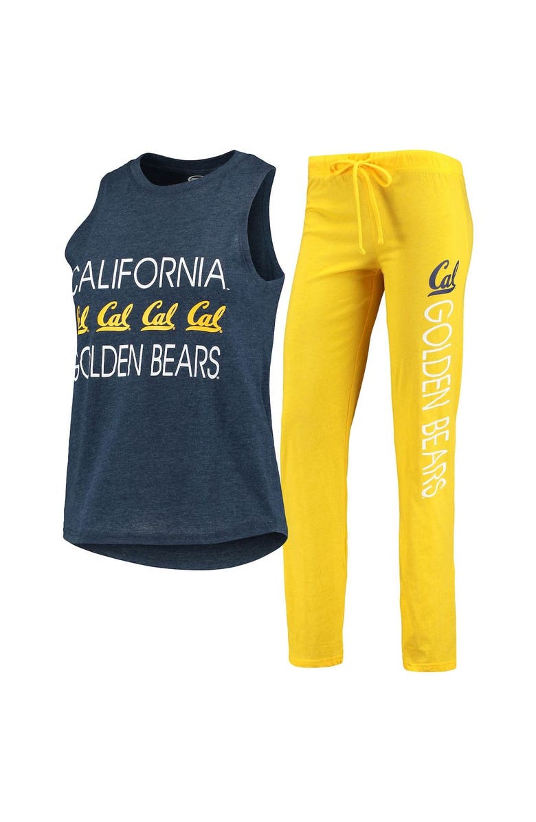 CONCEPTS SPORT Women's Concepts Sport Navy/Gold Cal Bears Team Tank Top & Pants Sleep Set, Main, color, 