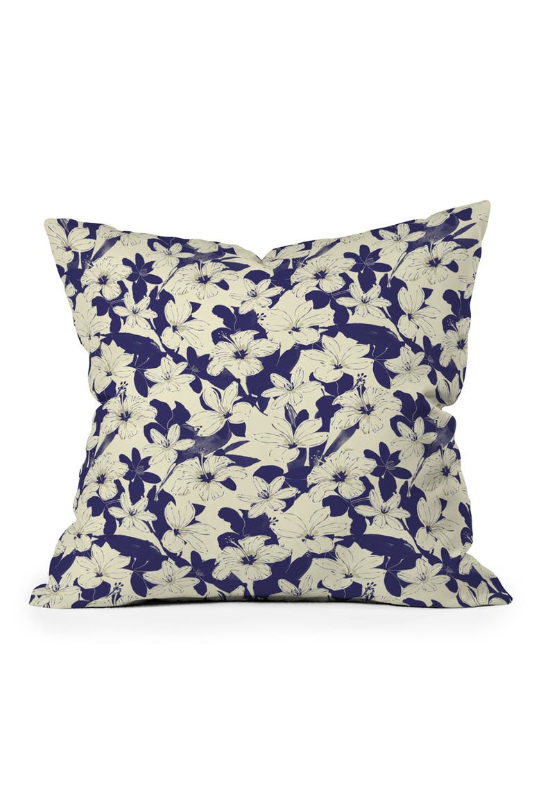 Modern Abstract Print Throw Pillow, Main, color, BLUE