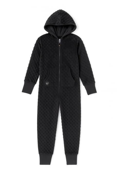 Minky Bubble Zip Fleece Romper