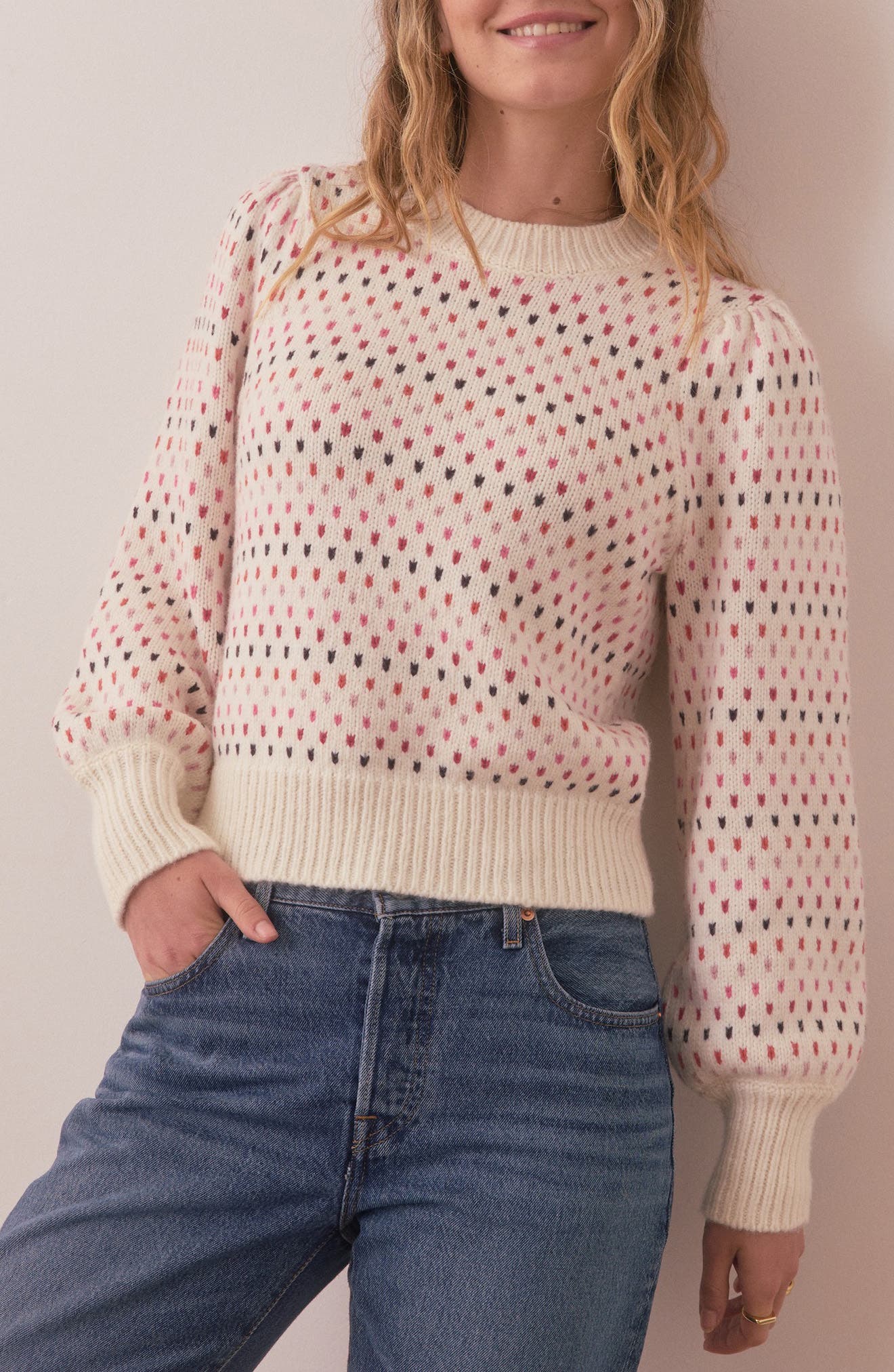 Marine Layer Alma Puff Sleeve Sweater