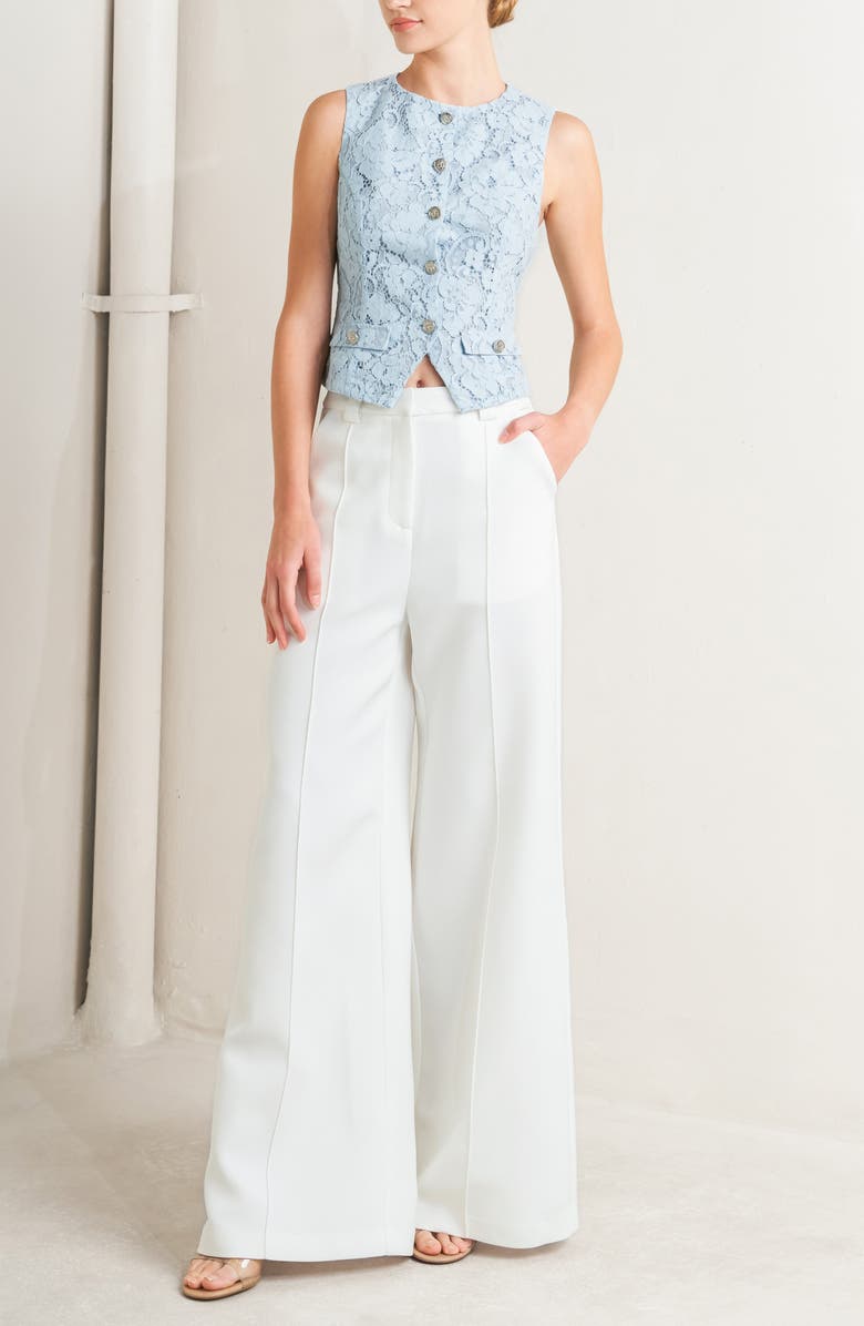 FREEMARKET Lace Vest, Alternate, color, Light Blue