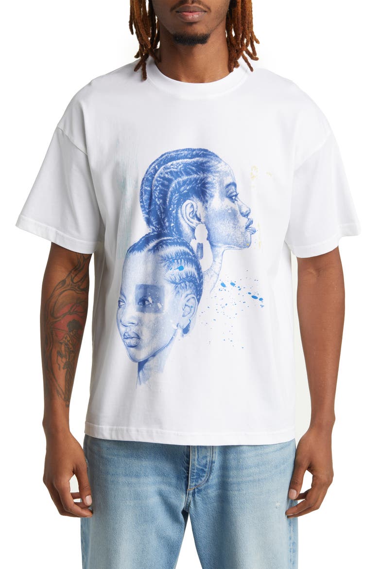 Women's Intuition Cotton Graphic T-Shirt, Main, color, WHITE