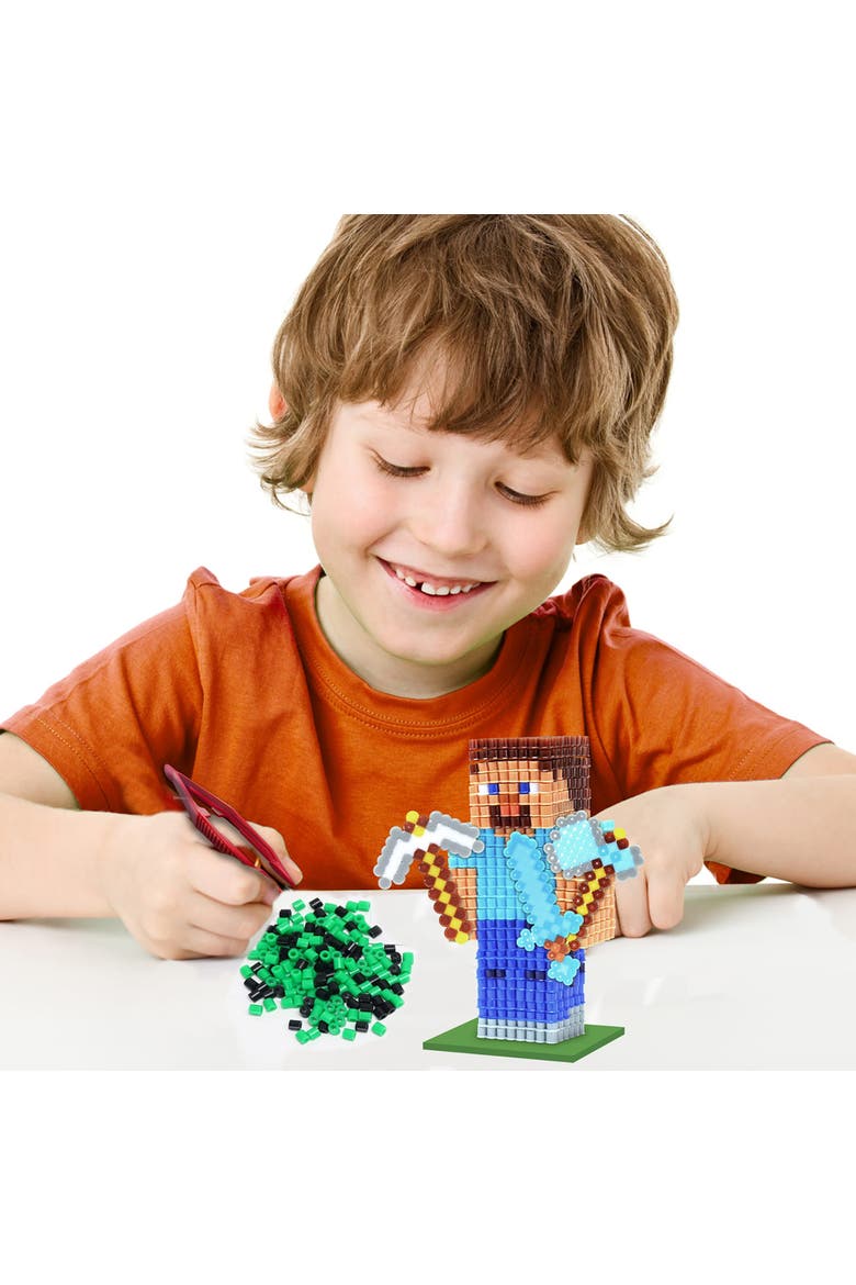 3D Pixel Creations Minecraft 2500 Beads Kit, Diy 3D Character Set, Alternate, color, Multicolored