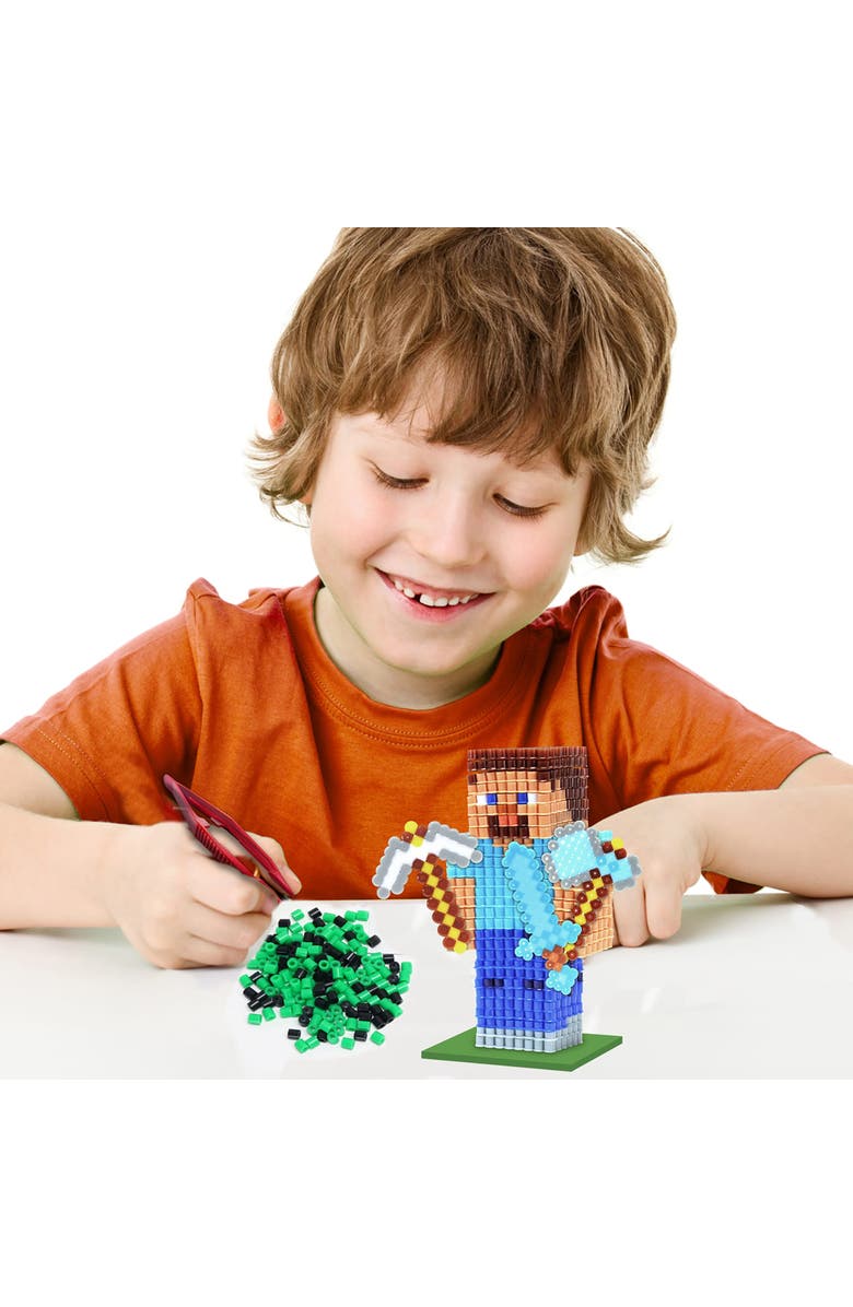 Tara Toy 3D Pixel Creations Minecraft 2500 Beads Kit, Diy 3D Character Set, Alternate, color, Multicolored
