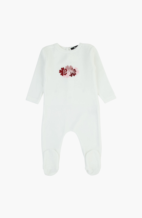 Clover Embroidered Footie