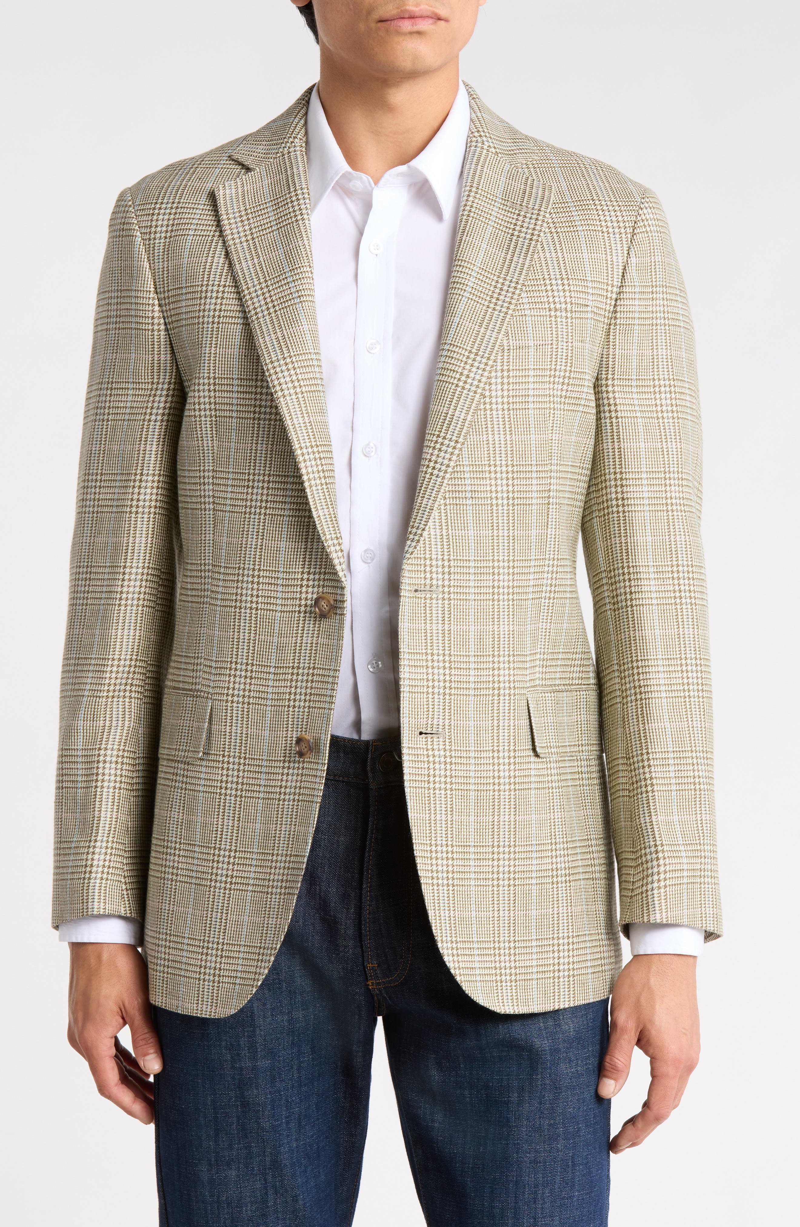 Brooks Brothers Linen & Wool Blend Two-Button Sport Coat