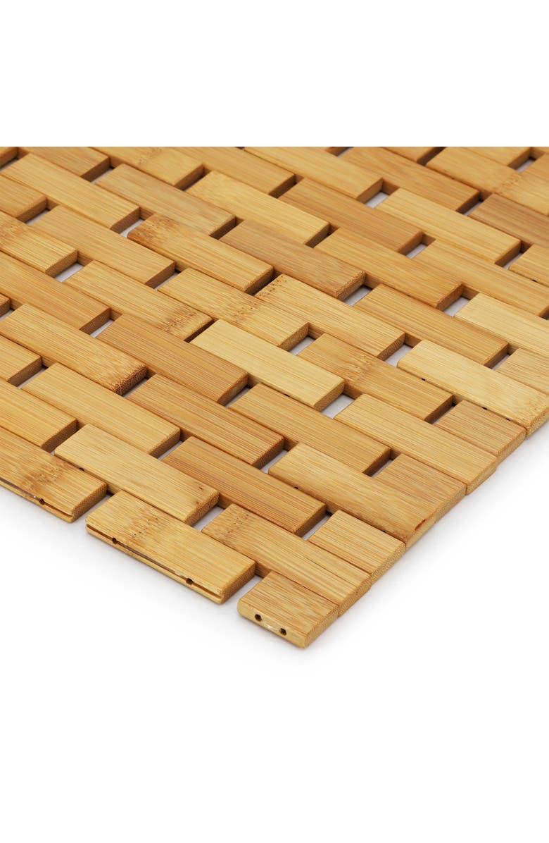 Megachef Wood 16.25 x 24.5 Inch Rectangle Bathroom Mat, Alternate, color, Bamboo
