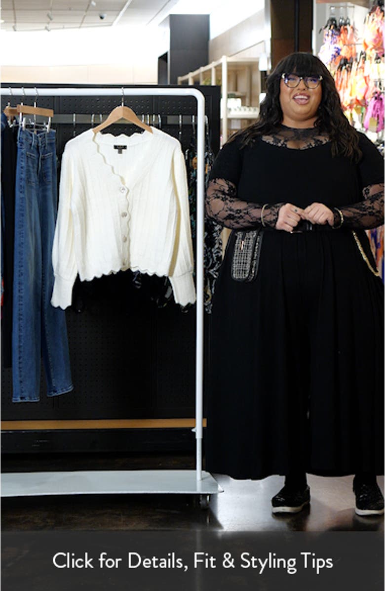 Scallop Edge Cardigan, sales video thumbnail