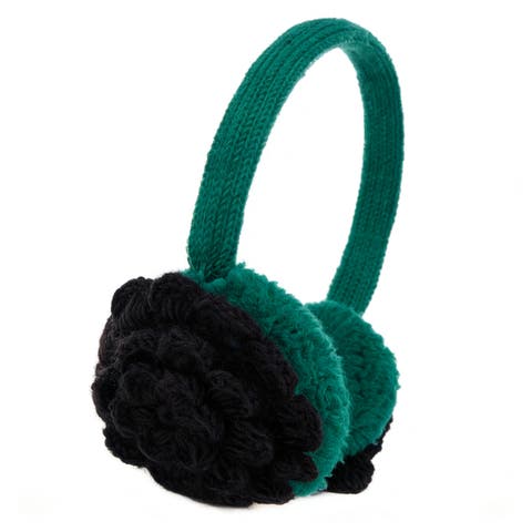 Hand Knit Camellia Earmuffs