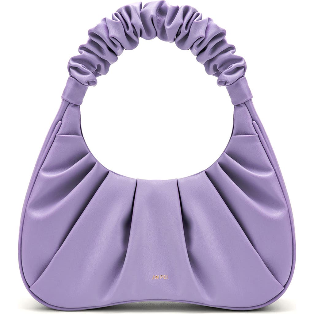 JW PEI Gabbi Ruched Faux Leather Hobo in Purple