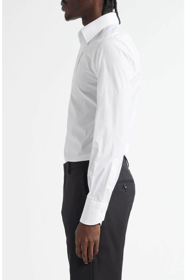 Slim Fit Cotton Poplin Button-Up Shirt, Alternate, color, AW001 OPTICAL WHITE