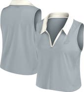 FANATICS Women's Fanatics Gray Philadelphia Eagles Studio Wellness V-Neck Tank Top