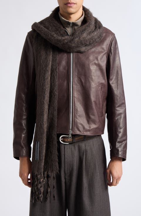 Estate Wave Textured Alpaca & Wool Blend Scarf