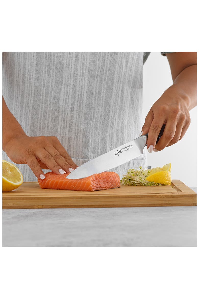 8" Slicing Knife, Alternate, color, SILVER/ BLACK