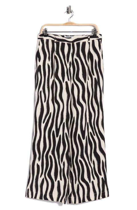 Zebra Stripe Wide Leg Pants