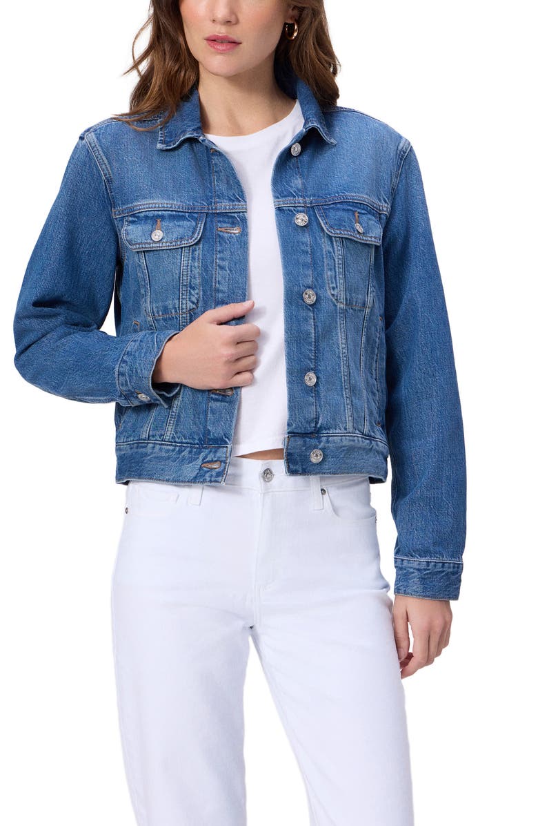 PAIGE Mari Denim Trucker Jacket, Alternate, color, Catamaran