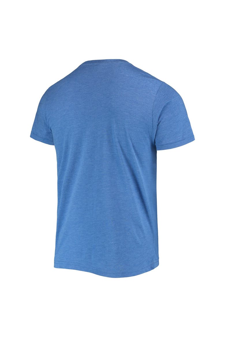 Men's Homage Royal Texas Rangers Hand-Drawn Logo Tri-Blend T-Shirt, Alternate, color, Royal