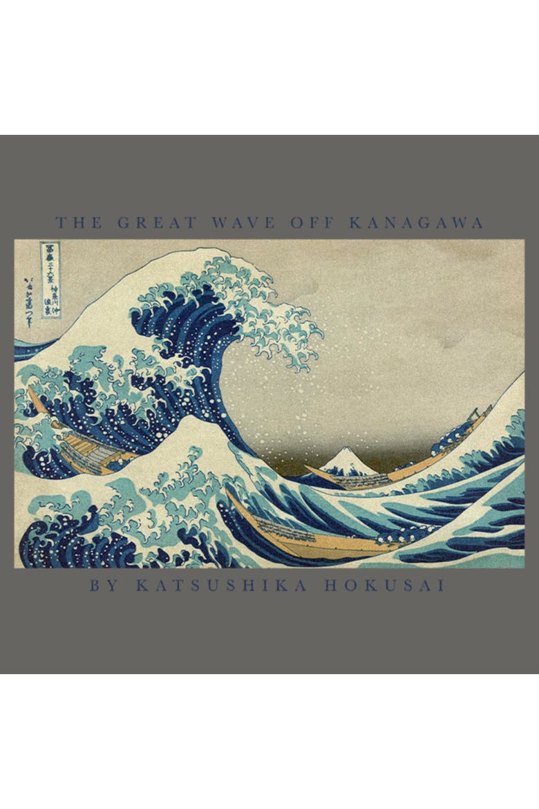Junior's Lost Gods The Great Wave Off Kanagawa  Sweatshirt, Alternate, color, Gray Heather
