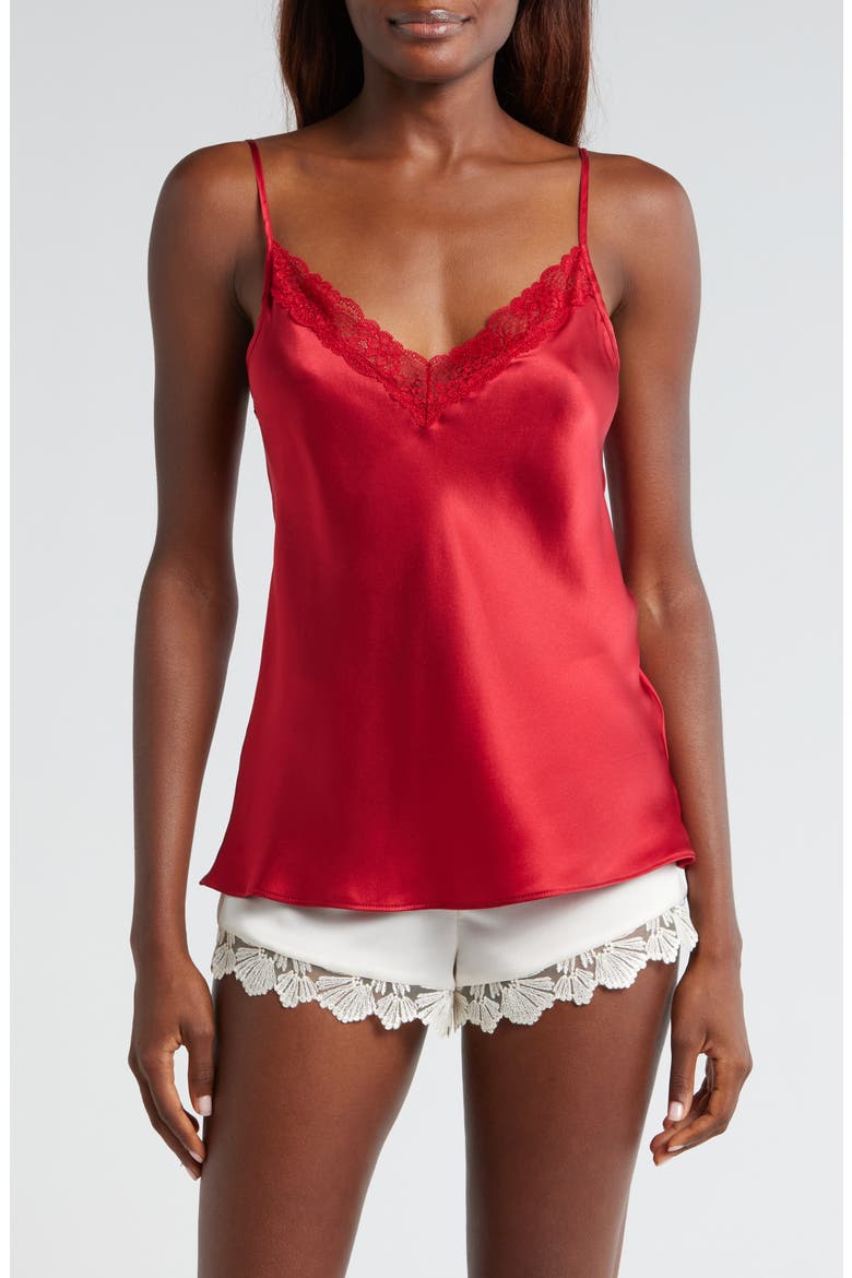 Milky Silk Camisole, Main, color, CARDINAL