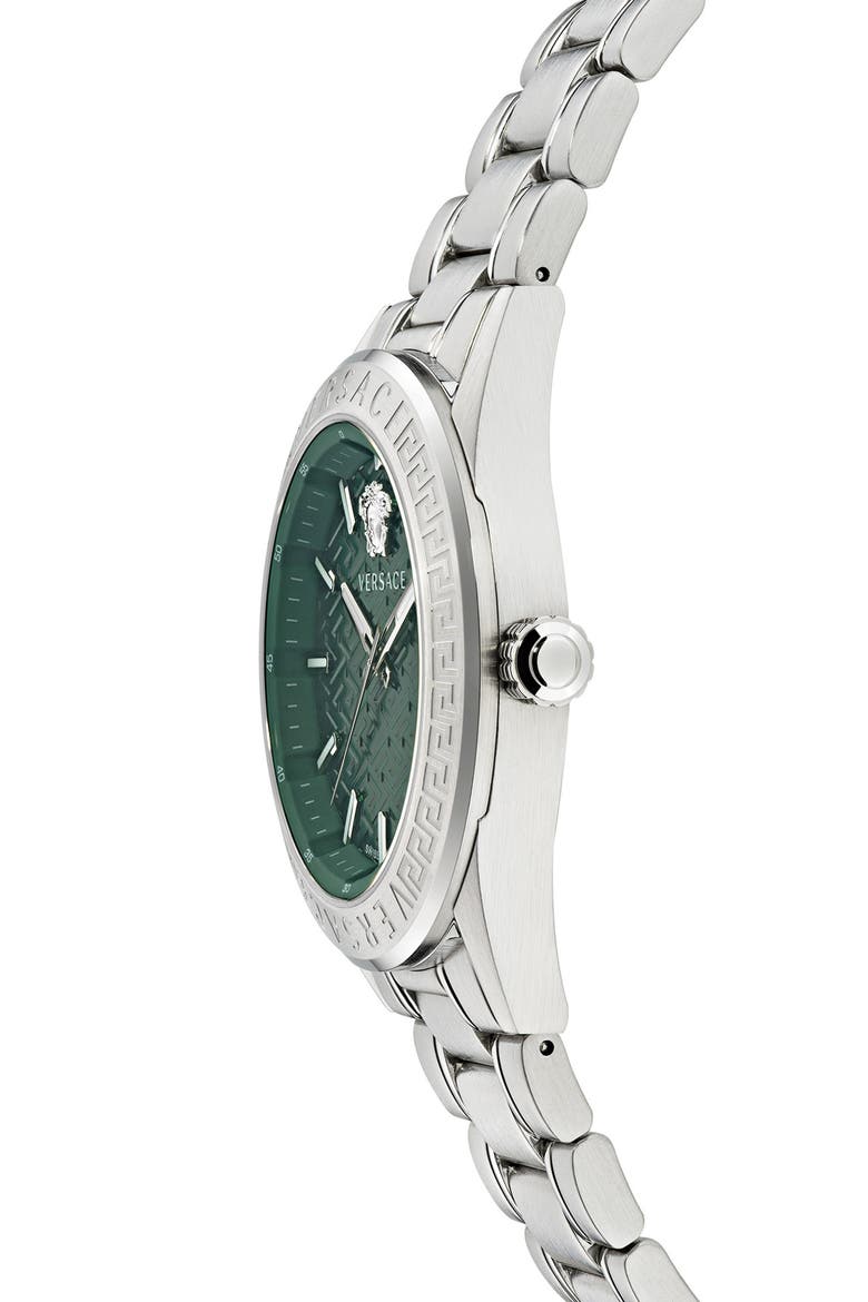 V-Code Bracelet Watch, 42mm, Alternate, color, STAINLESS STEEL