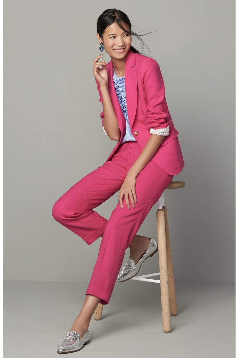 J.Crew 'Rhodes' Italian Wool Pants, Alternate, color, CRANBERRY PUNCH