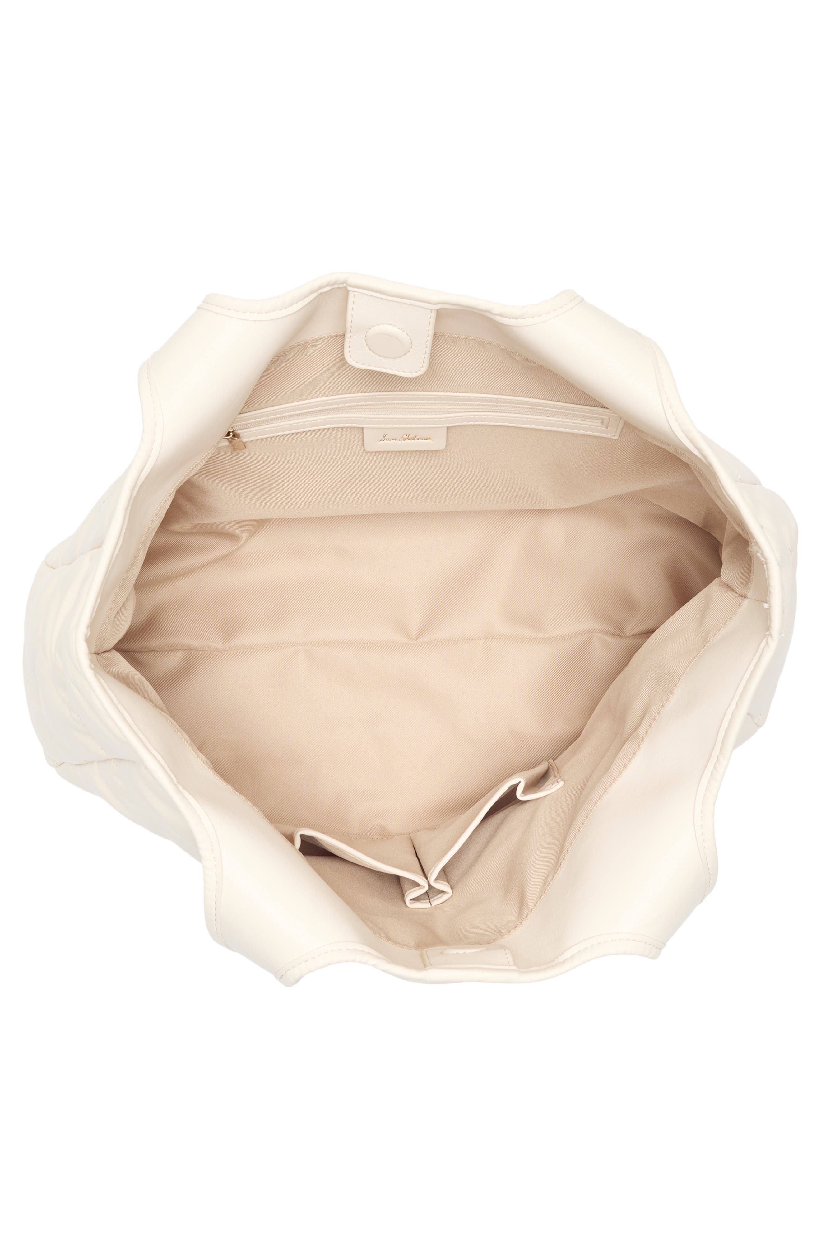 Sam Edelman Khiara Quited Tote Bag, Alternate, color, Ivory