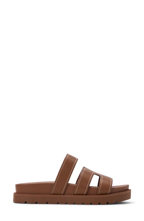 Call It Spring Casablancaa Platform Slide Sandal In Cognac