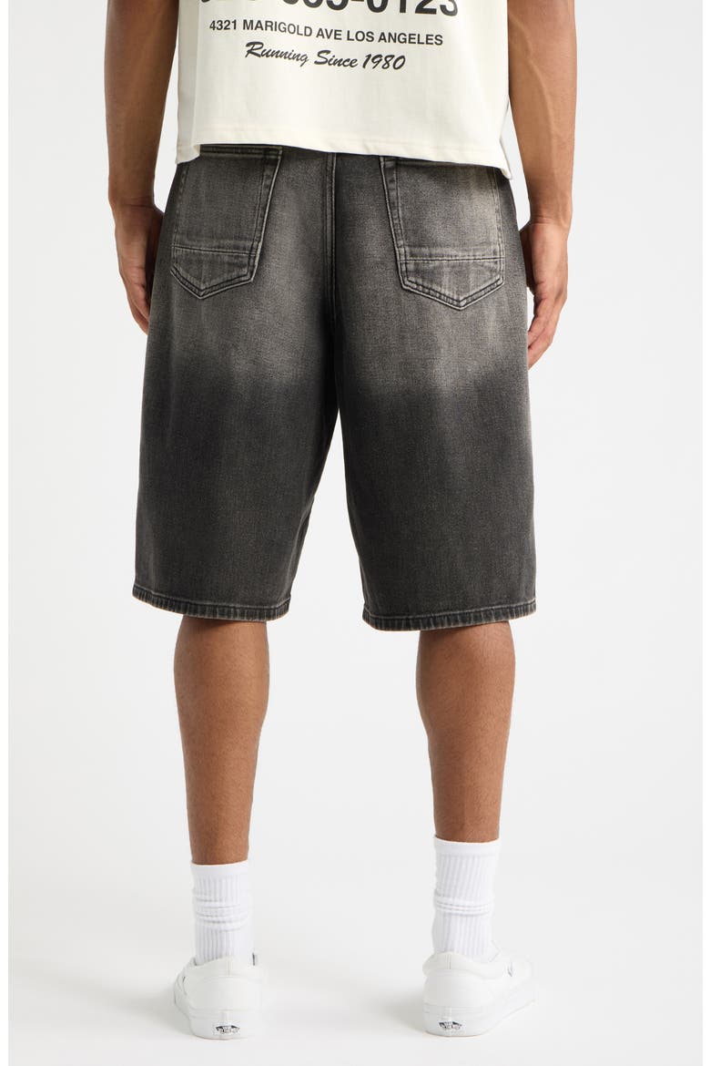 Clayton II Extreme Baggy Denim Shorts, Alternate, color, BLACK