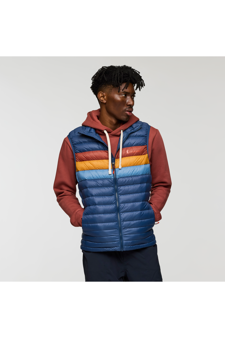 Fuego Down Vest - Men's, Main, color, Deep Sea Stripes