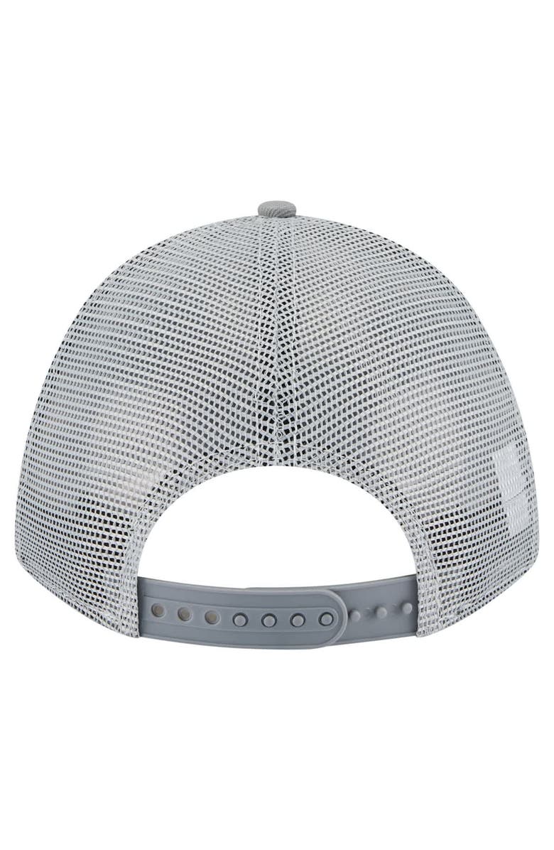 New Era Men's New Era Gray New York Jets Domain A-Frame Trucker 9FORTY Adjustable Hat, Alternate, color,