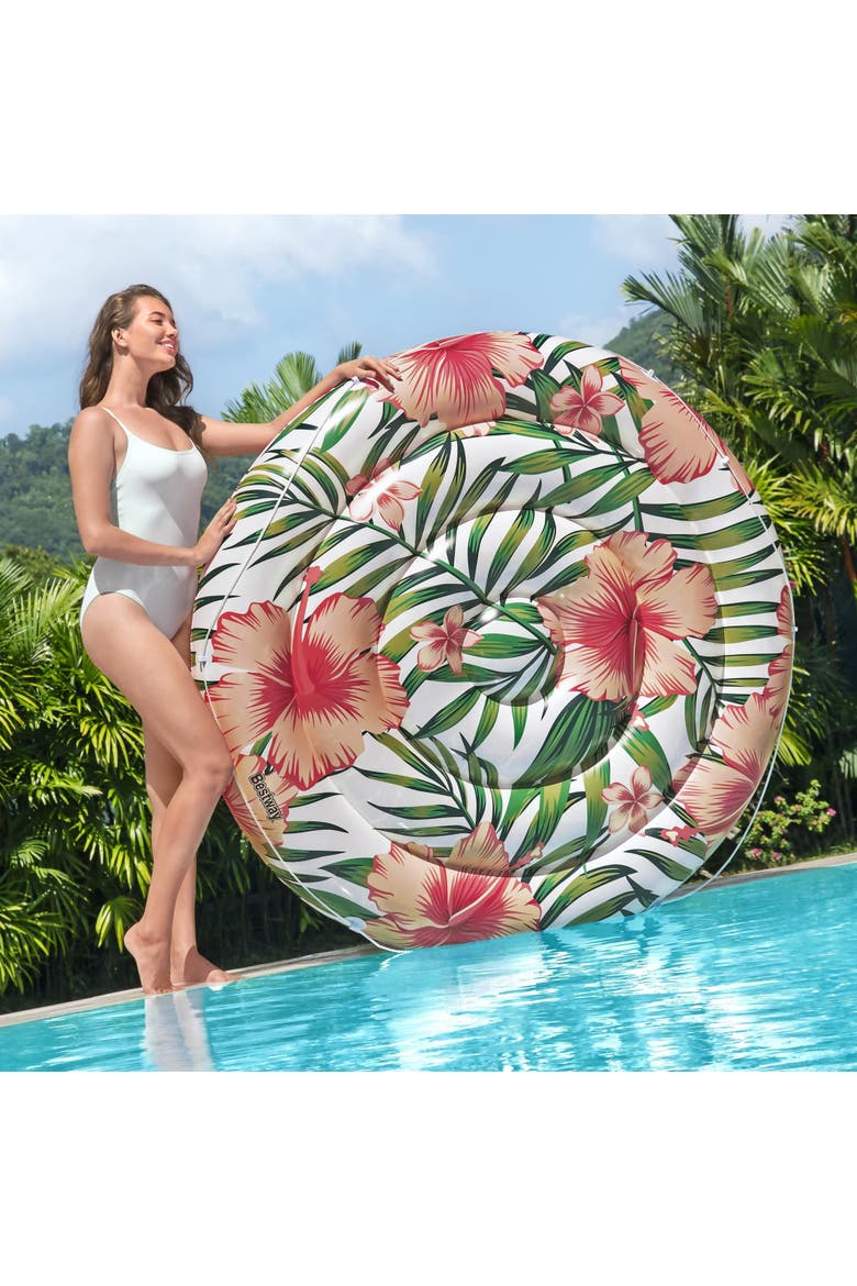 Bestway - H2OGO! Peaceful Palms Inflatable Pool Float, Alternate, color, Multicolored