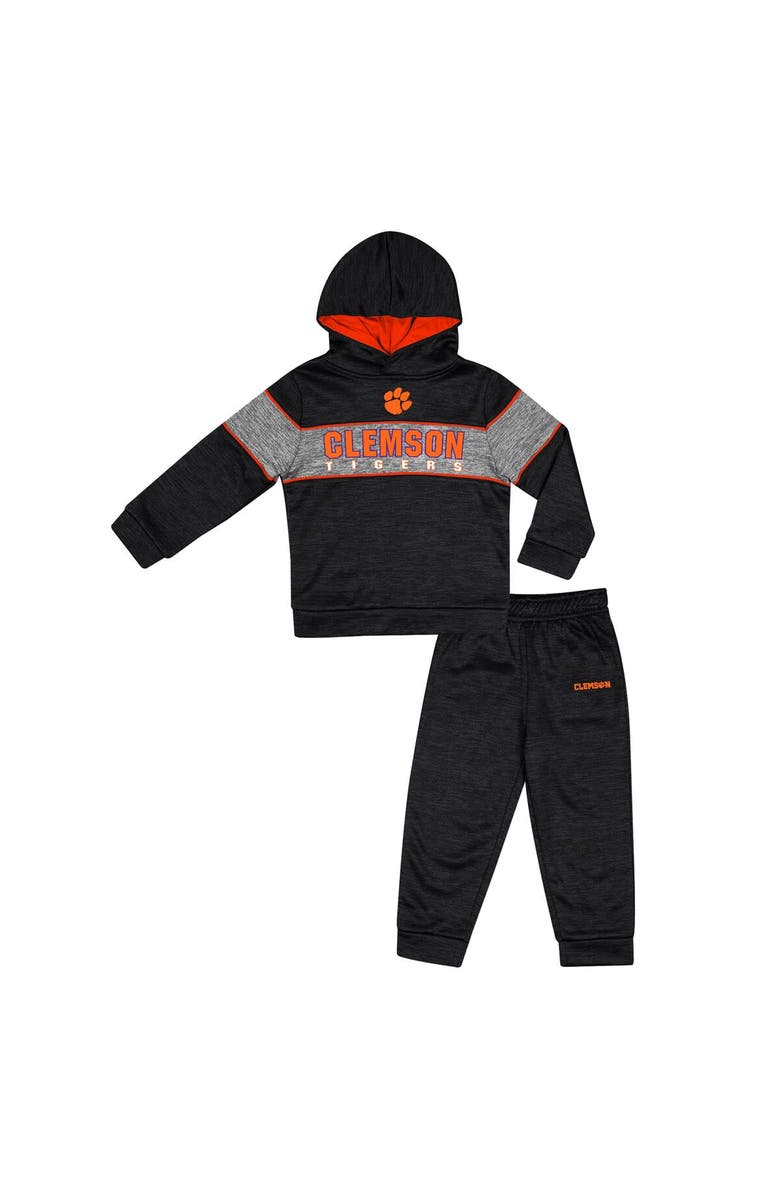 COLOSSEUM Toddler Colosseum Black Clemson Tigers Grizworld Fleece Pullover Hoodie and Sweatpants Set, Main, color, Black