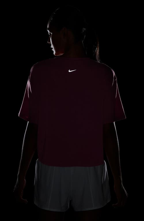 Nike One Relaxed Dri-fit Crop Top In Purple