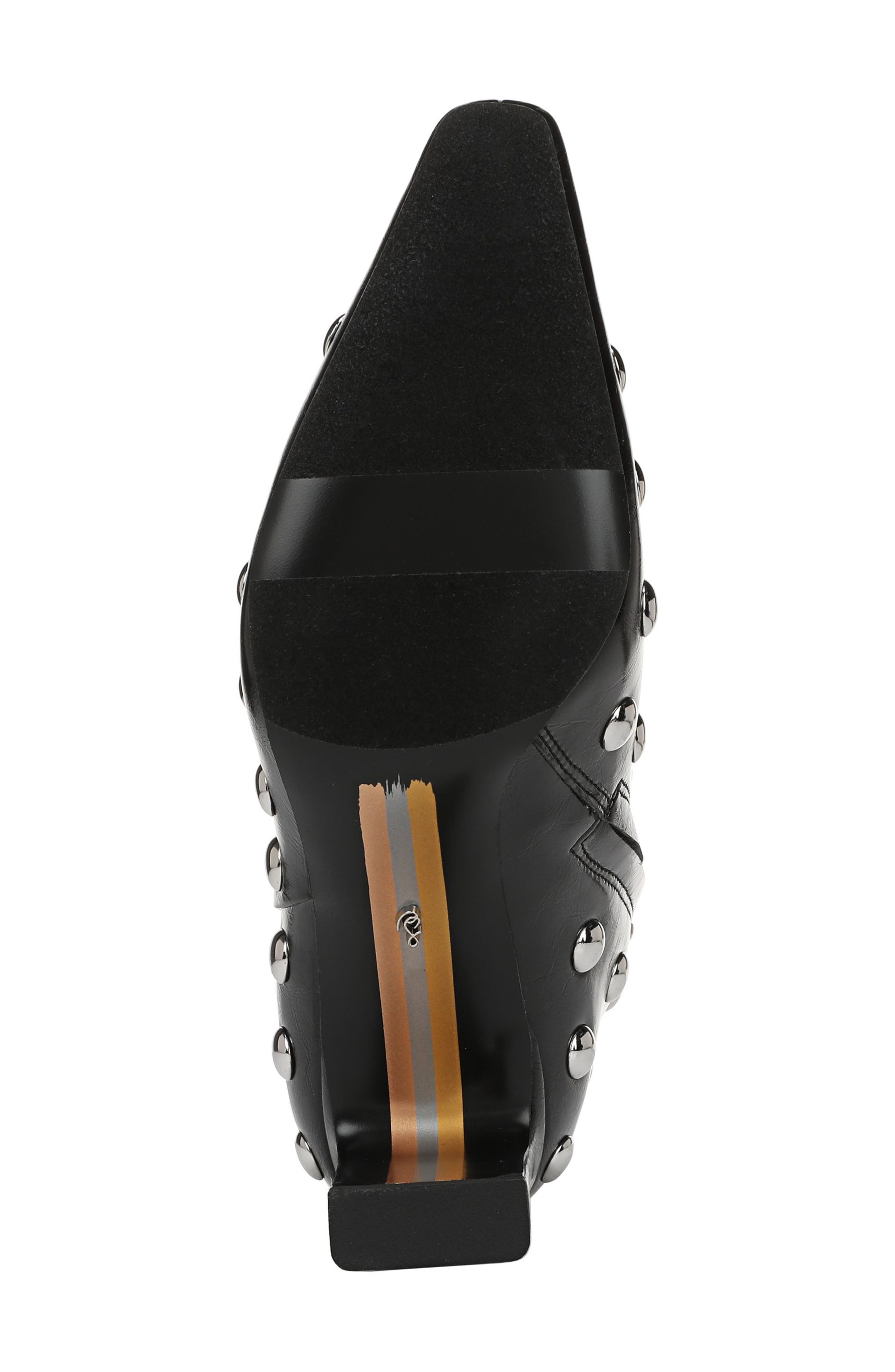 Saige Stud Bootie, Alternate, color, BLACK